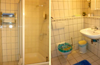 Mit Dusche und WC - alles O.K.